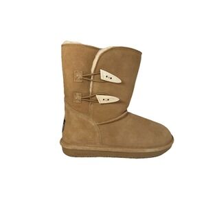 Bearpaw Lori Camel Button Women's Boots Size 7 No Box
